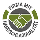 Firma mit Handschlagqualität Logo